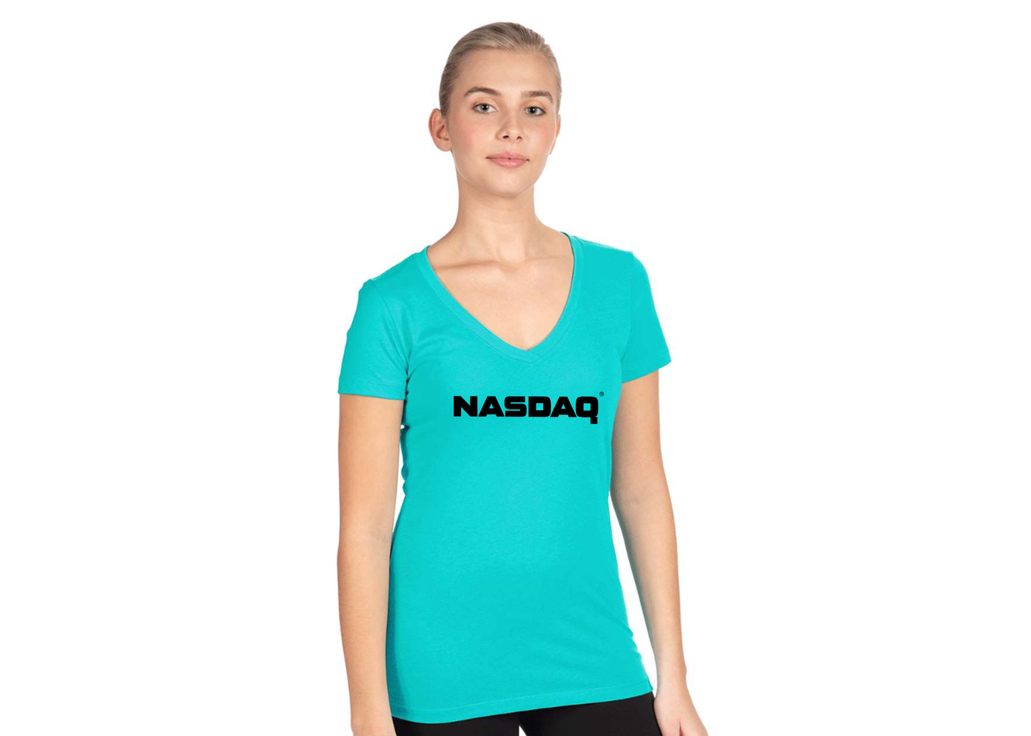 Women's Nasdaq Logo Next Level V-Neck T-Shirt