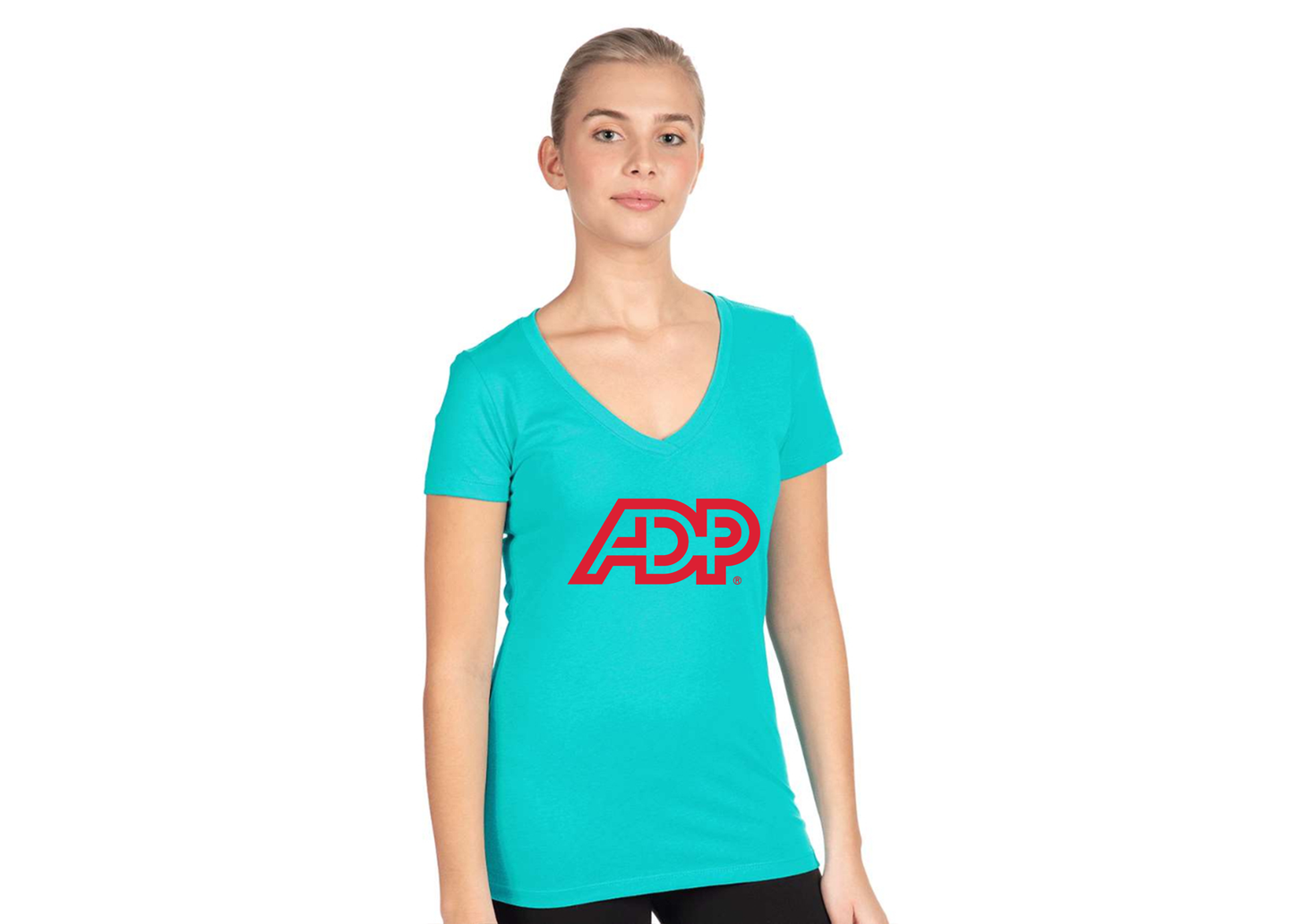 Women's ADP Logo  Next Level V-Neck T-Shirt