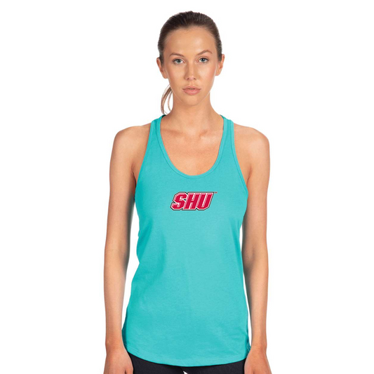 Women's Sacred Heart Pioneers Logo Next Level Ideal Racerback Tank