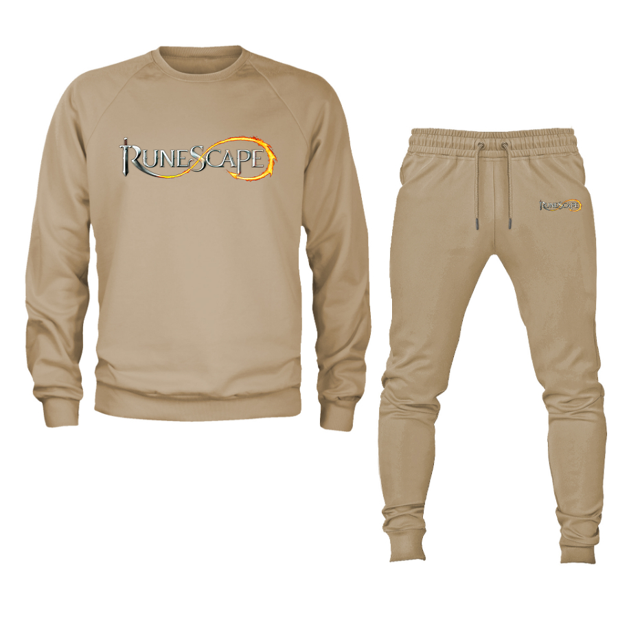 Men's Runescape Logo Crewneck Sweatshirt Joggers Suit