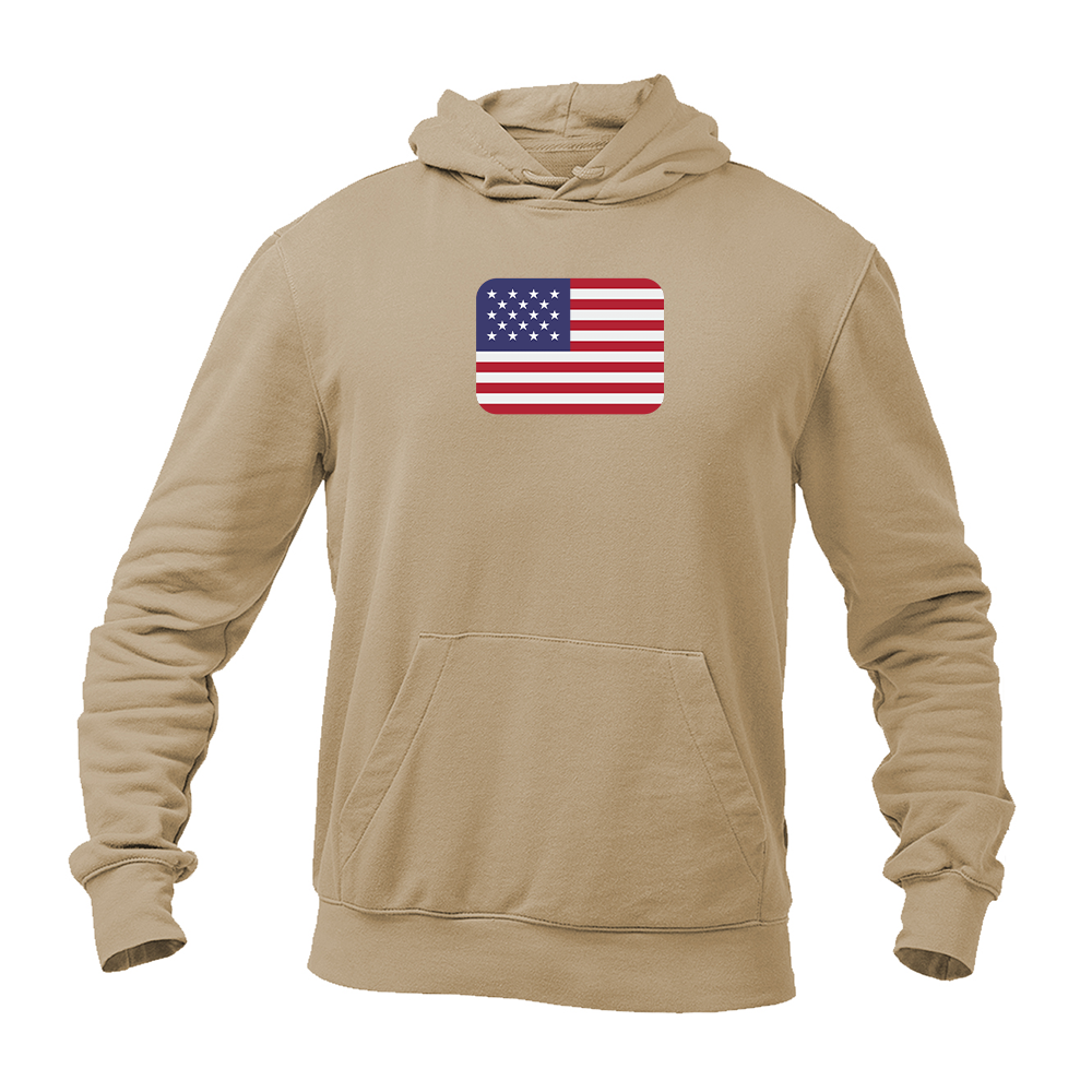 Men's American-Flag-Emoji Pullover Hoodie