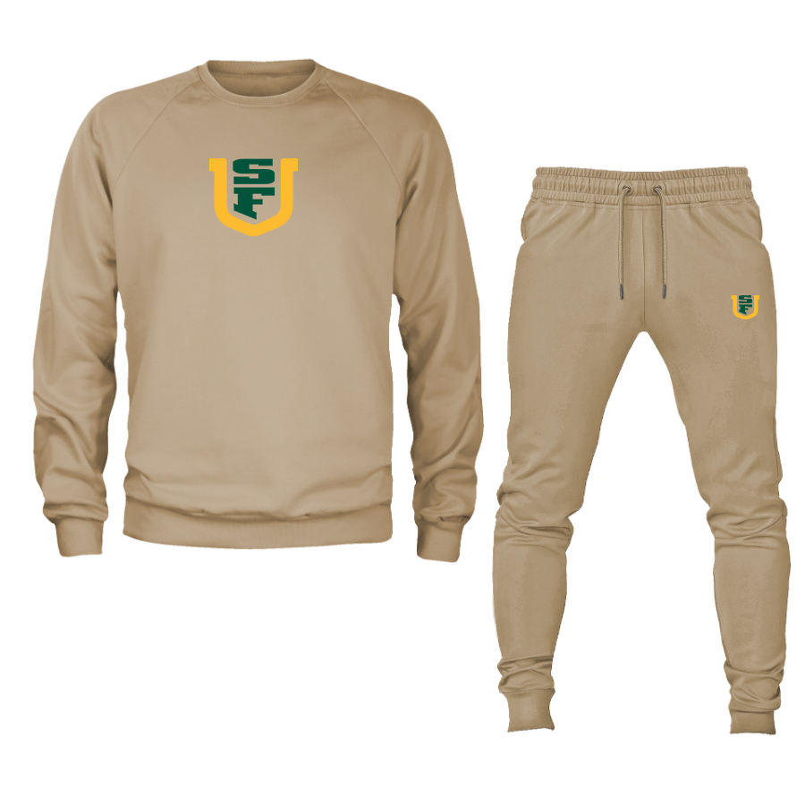 Men's San Francisco Dons Logo Crewneck Sweatshirt Joggers Suit