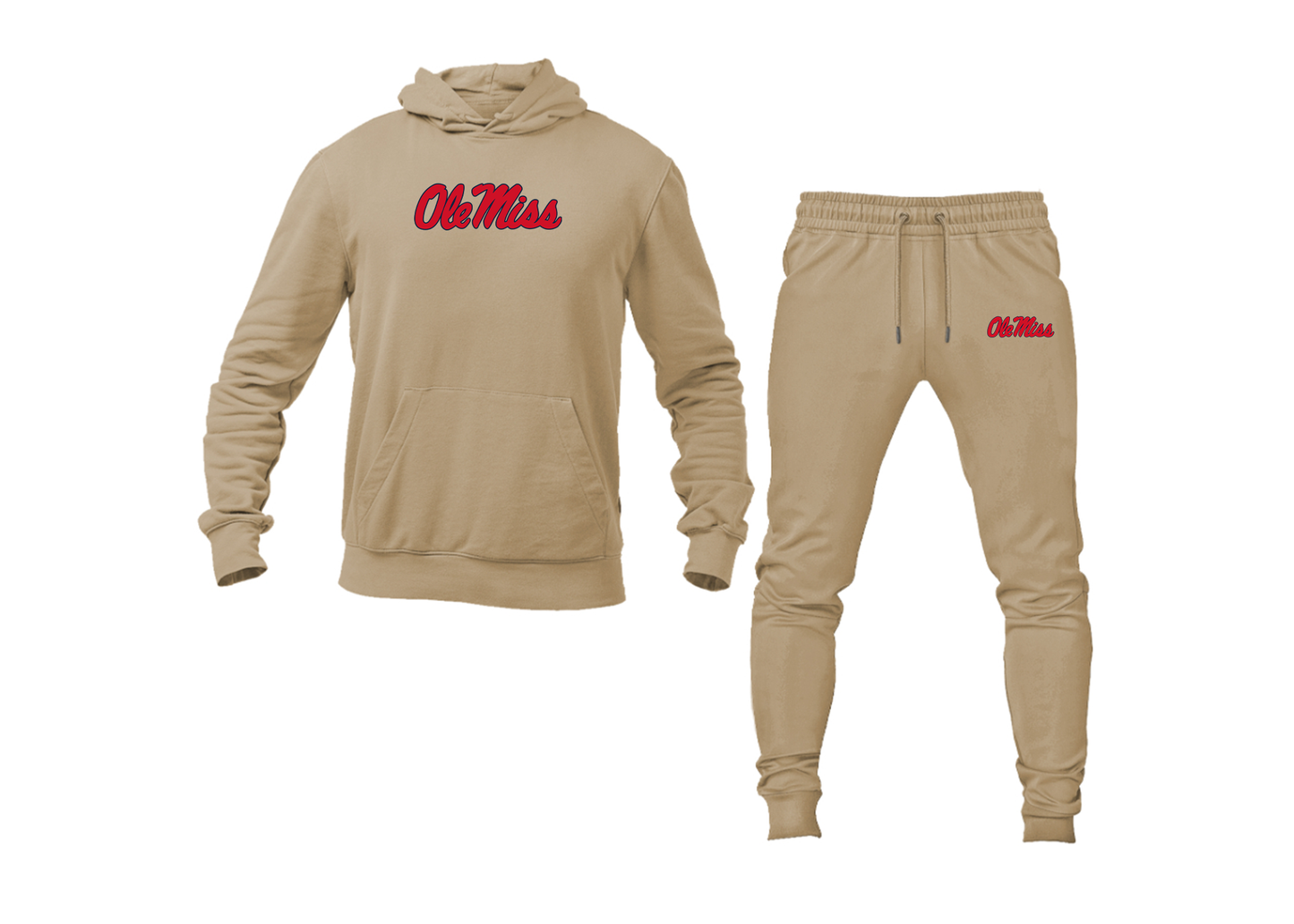 Men's Mississippi Rebels Logo Hoodie Joggers Set