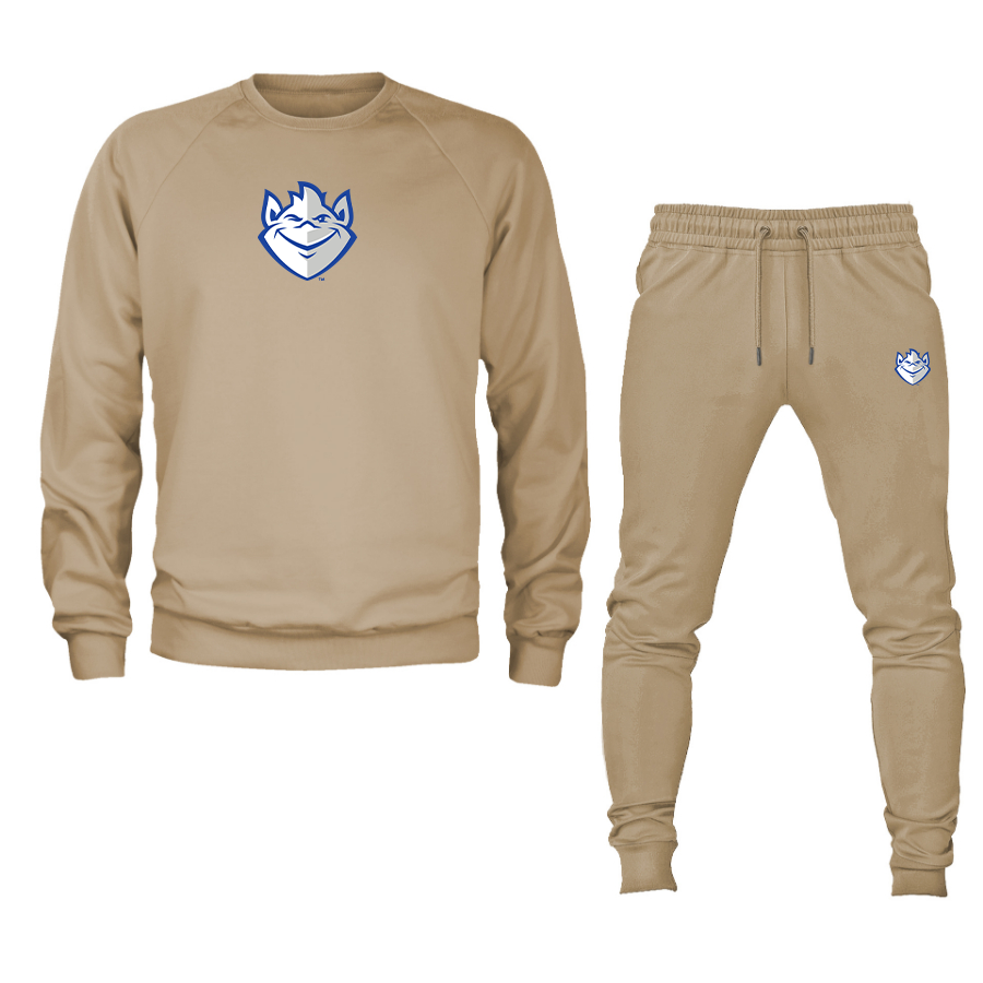 Men's Saint Louis Billikens Logo Crewneck Sweatshirt Joggers Suit