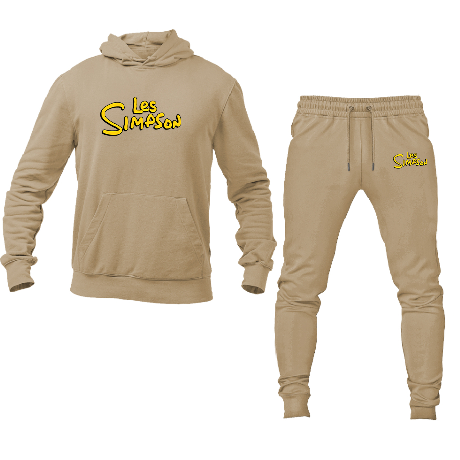 Men's Les Simpson Logo Hoodie Joggers Set