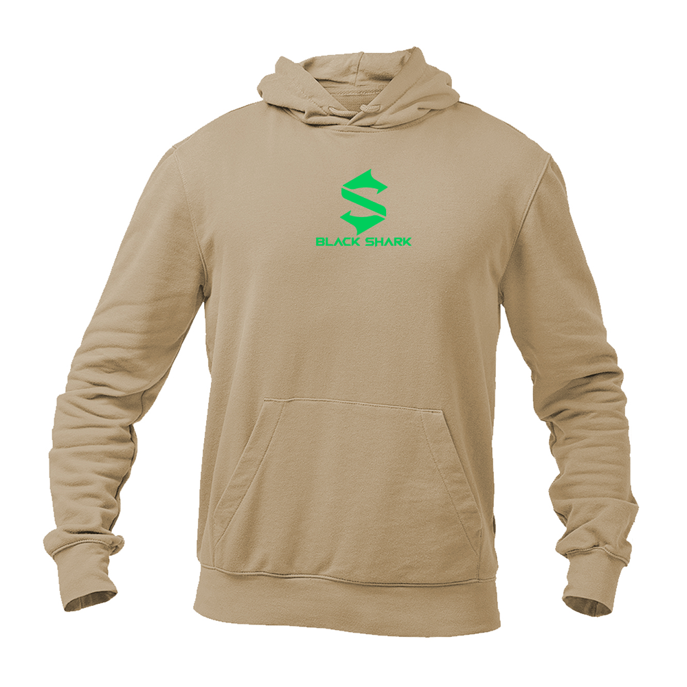Men's Black Shark Logo Pullover Hoodie