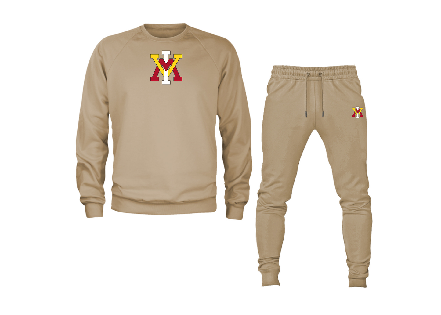 Men's VMI Keydets Crewneck Sweatshirt Joggers Suit
