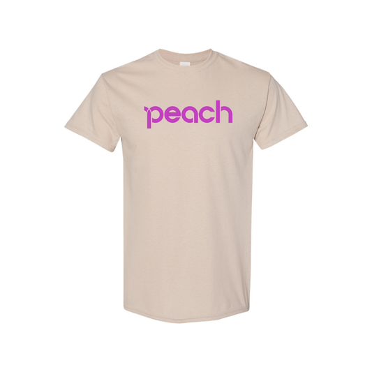 Men's Peach Aviation Logo Cotton T-Shirt