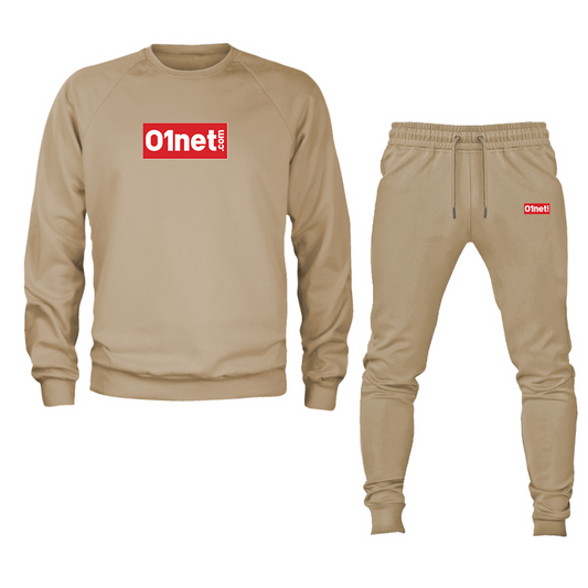 Men's 01net Logo Crewneck Sweatshirt Joggers Suit