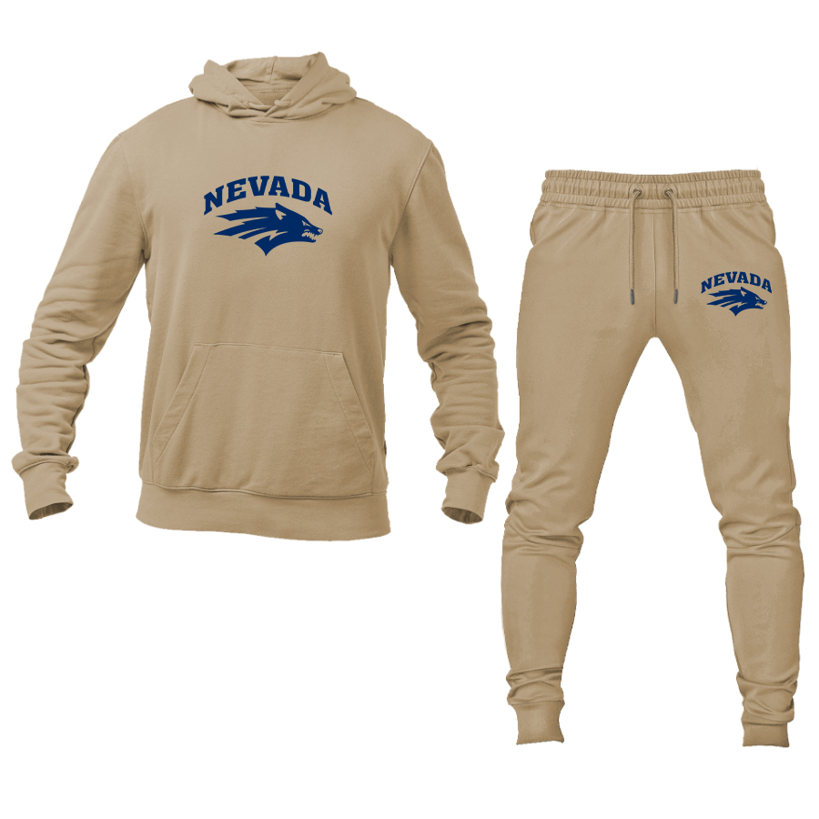 Men's Nevada Wolf Pack Logo Hoodie Joggers Set