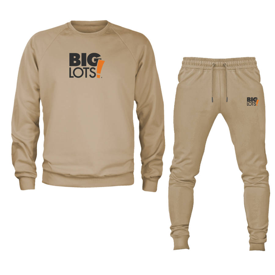 Men's Big Lots Logo  Crewneck Sweatshirt Joggers Suit