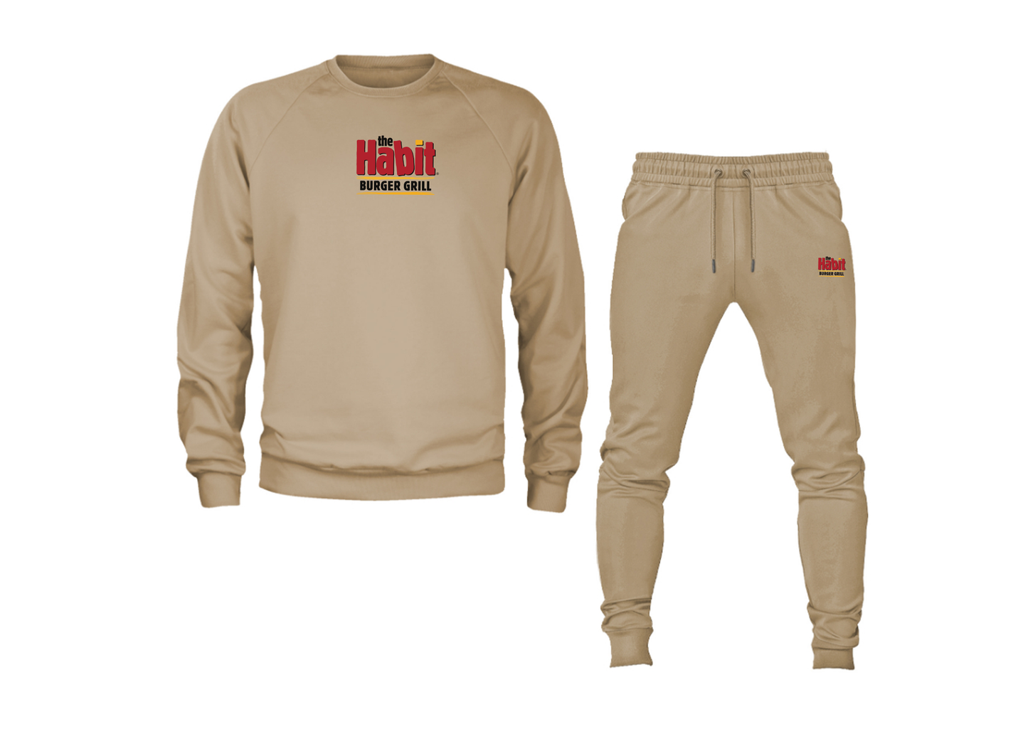 Men's The Habit Burger Grill Crewneck Sweatshirt Joggers Suit