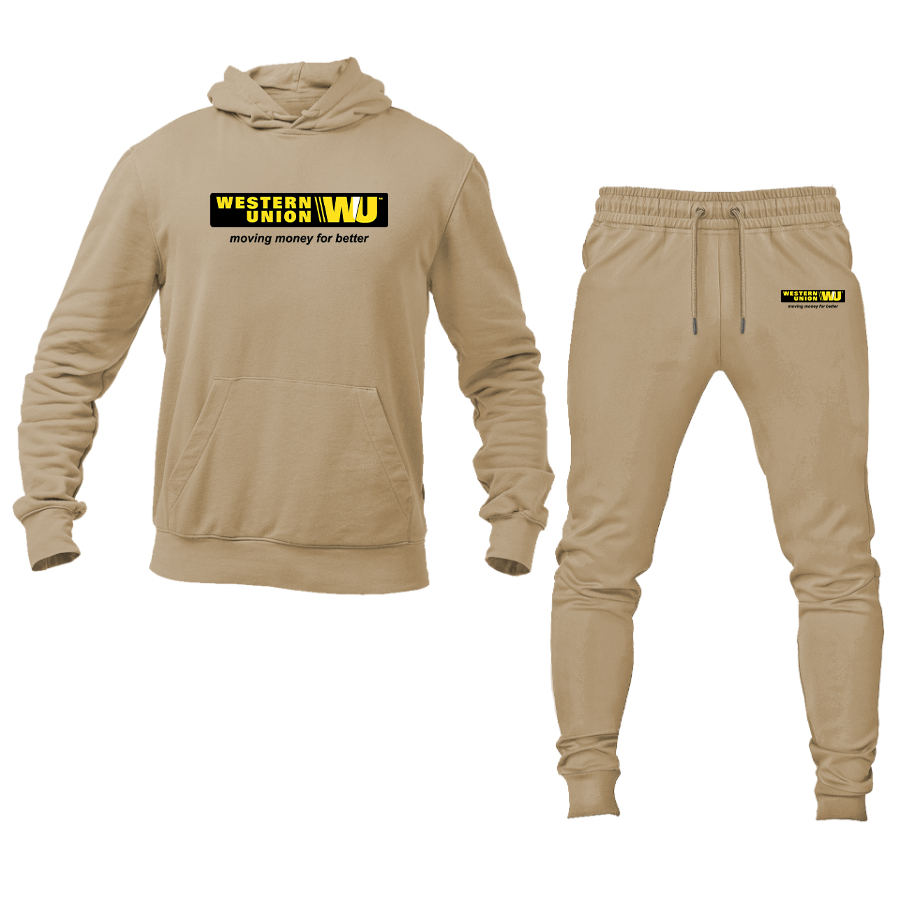 Men's Wastern Union Logo Hoodie Joggers Set