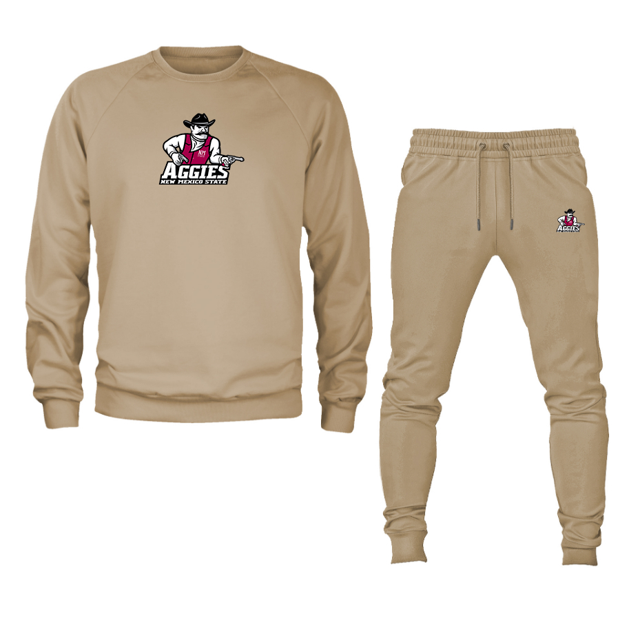 Men's Aggies New Mexico State Logo Crewneck Sweatshirt Joggers Suit