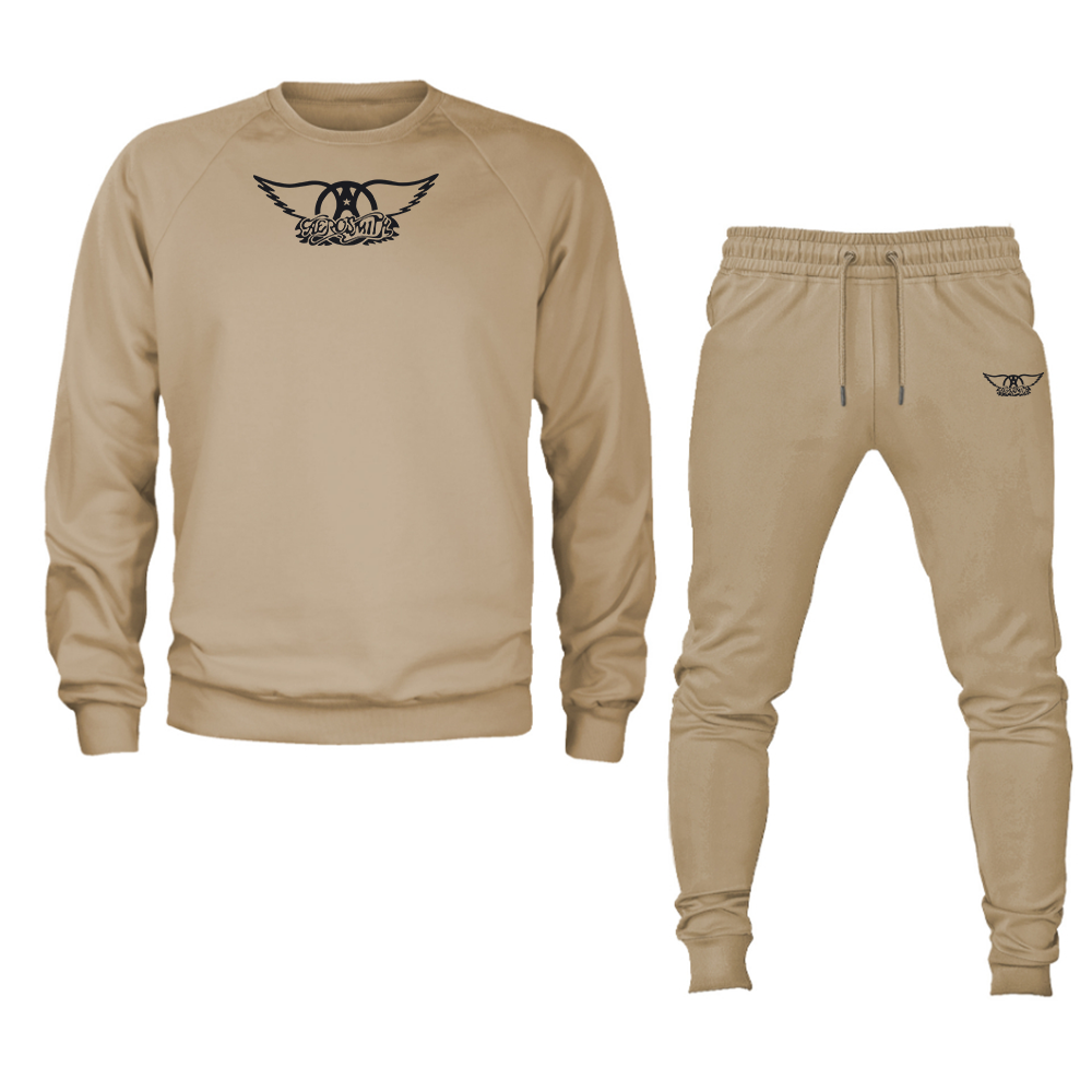 Men's Aerosmith Logo Crewneck Sweatshirt Joggers Suit