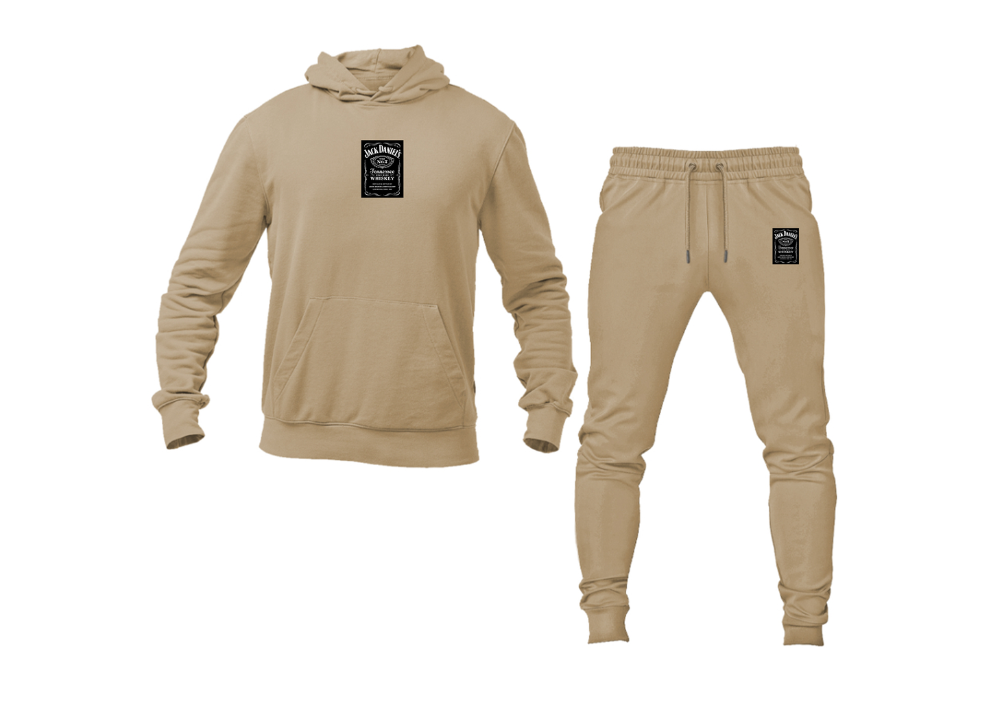 Men's Jack Daniels Logo Hoodie Joggers Set