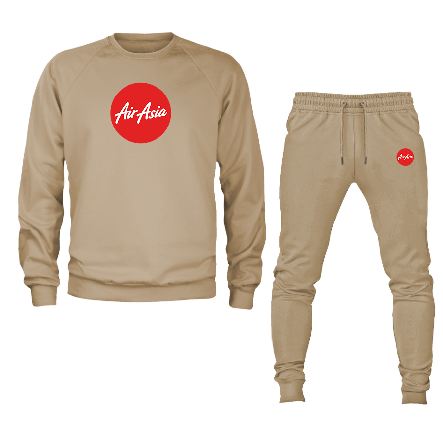 Men's Air Asia Logo Crewneck Sweatshirt Joggers Suit