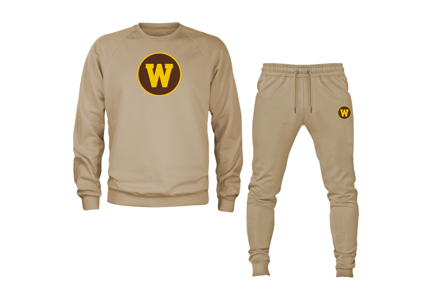 Men's Western Michigan Broncos Crewneck Sweatshirt Joggers Suit