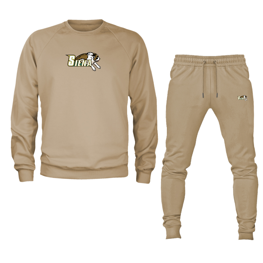 Men's Siena Saints Logo Crewneck Sweatshirt Joggers Suit