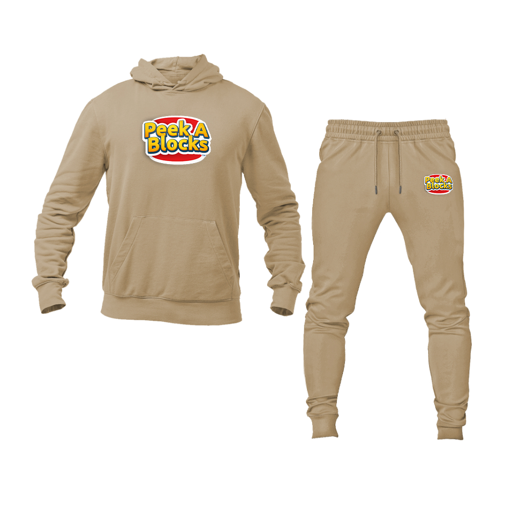 Men's Peek A Blocks Logo Hoodie Joggers Set