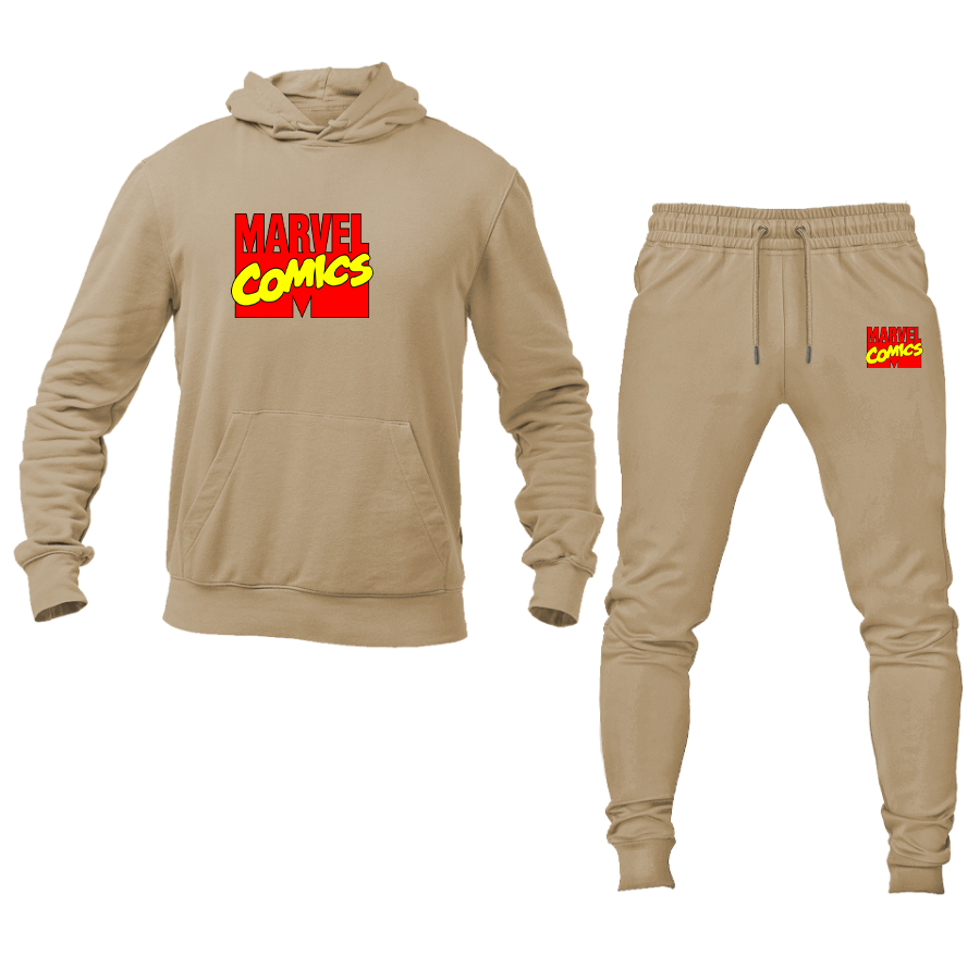 Men's Marvel Comics Logo Hoodie Joggers Set