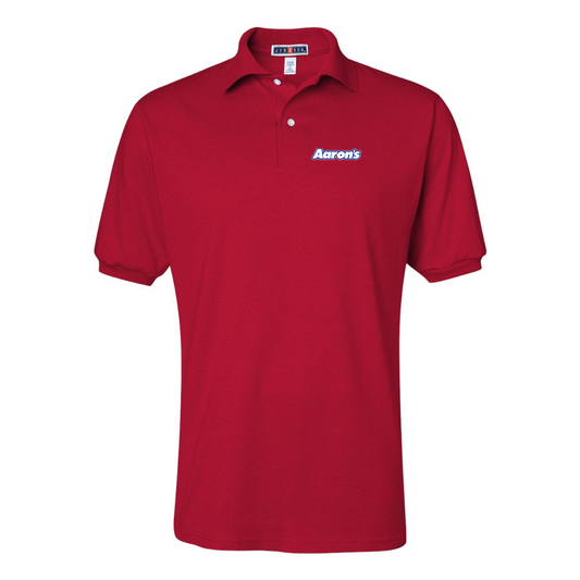 Men's Aaron_s Logo JERZEES  SpotShield polo