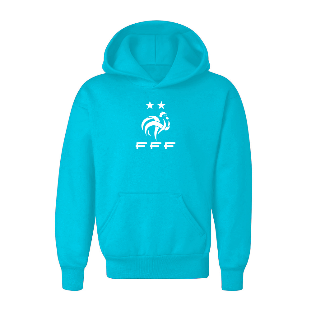 Youth Kids France Soccer Pullover Hoodie