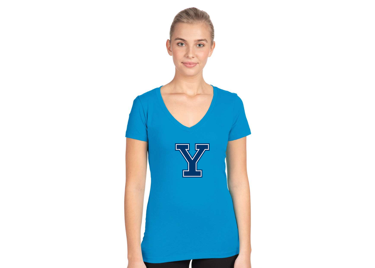 Women's Yale Bulldogs Next Level V-Neck T-Shirt