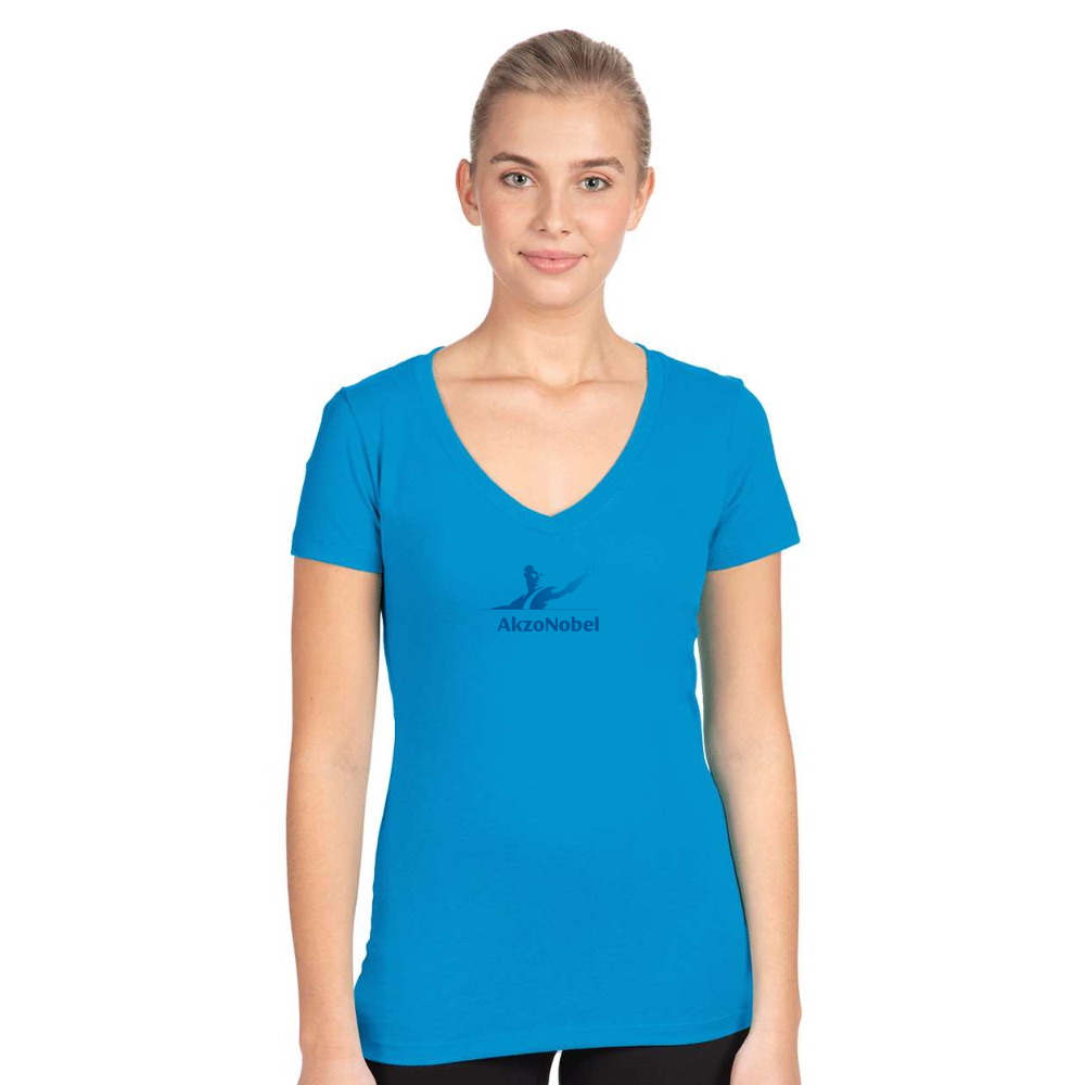 Women's AkzoNobel Logo  Next Level V-Neck T-Shirt