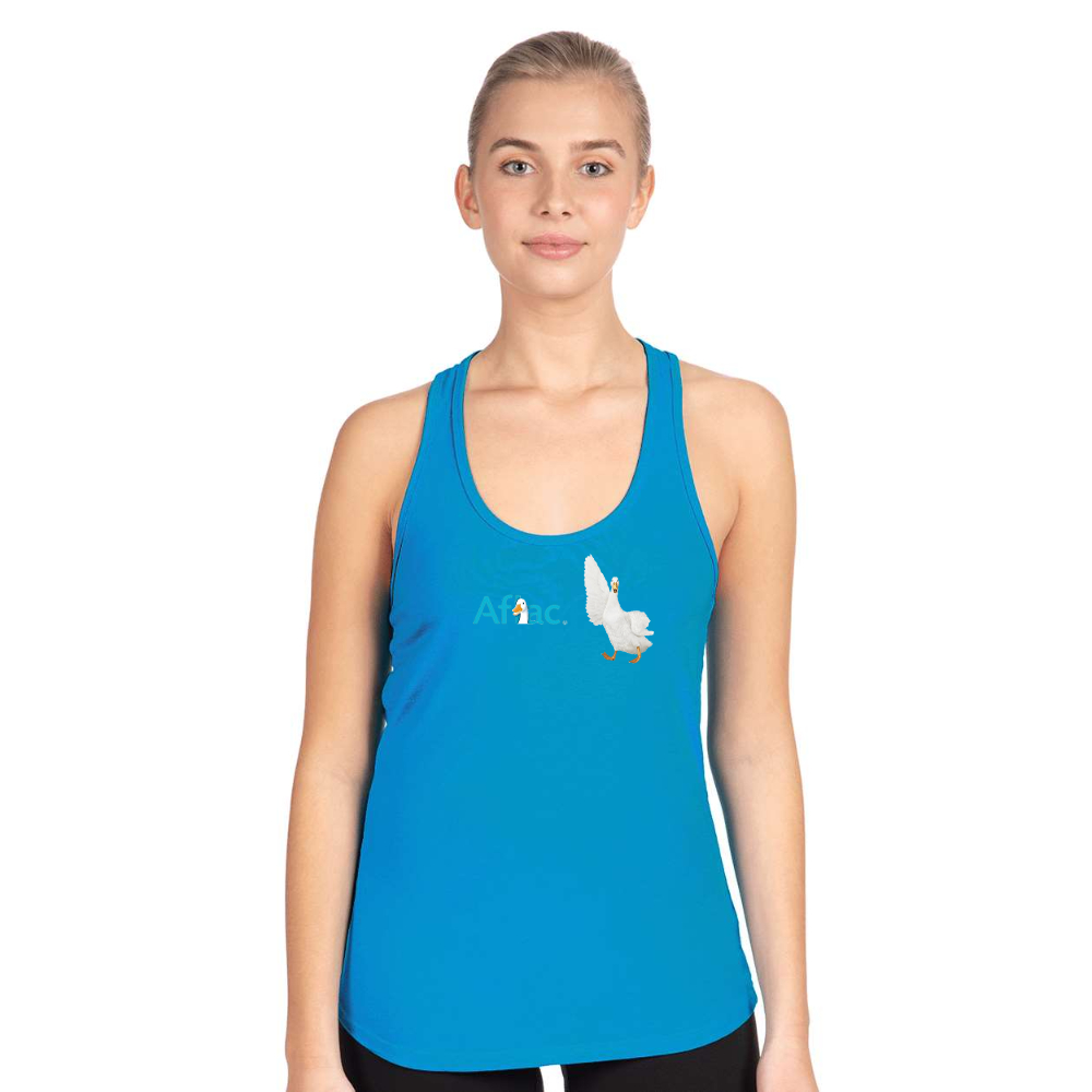 Women's Aflac Logo and Duck Next Level Ideal Racerback Tank