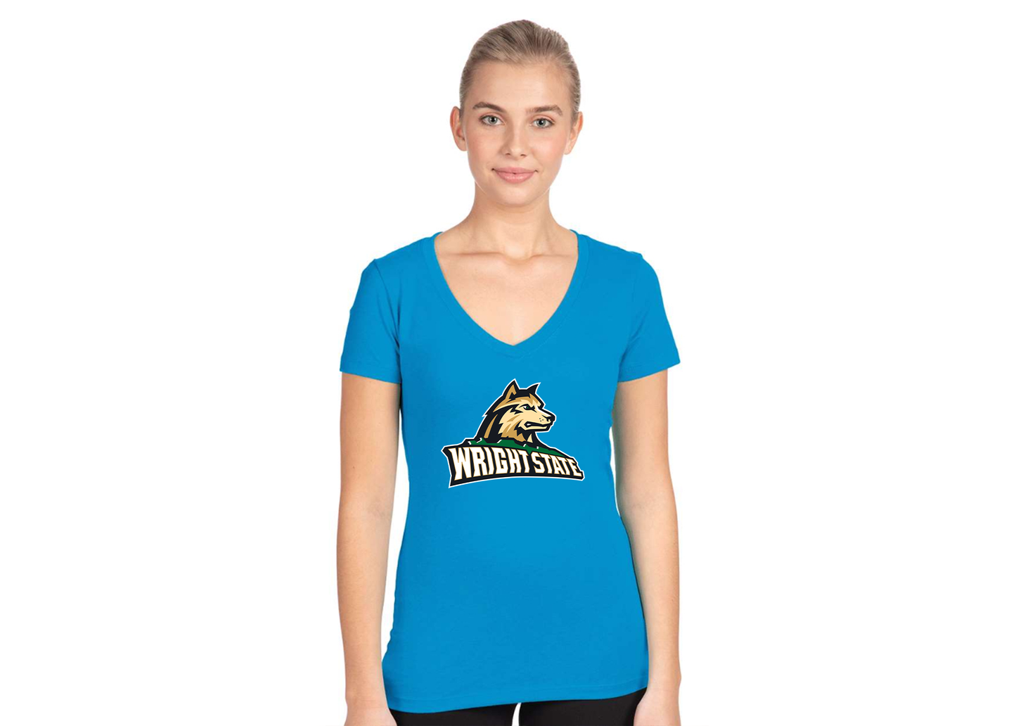 Women's Wright State Raiders Next Level V-Neck T-Shirt
