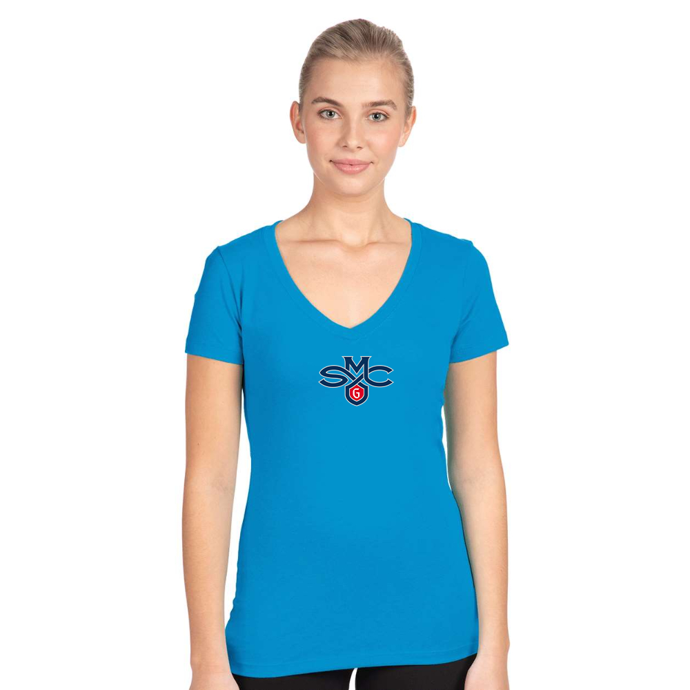 Women's Saint Marys Gaels Logo Next Level V-Neck T-Shirt