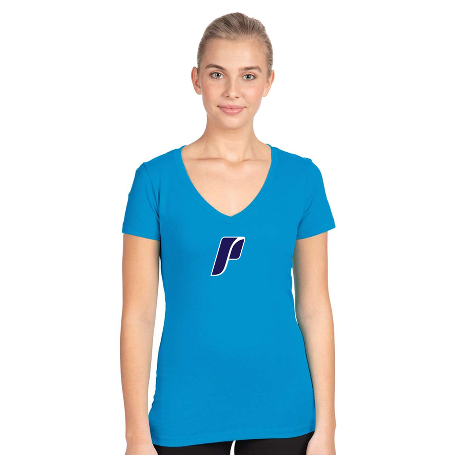 Women's Portland Pilots Logo Next Level V-Neck T-Shirt