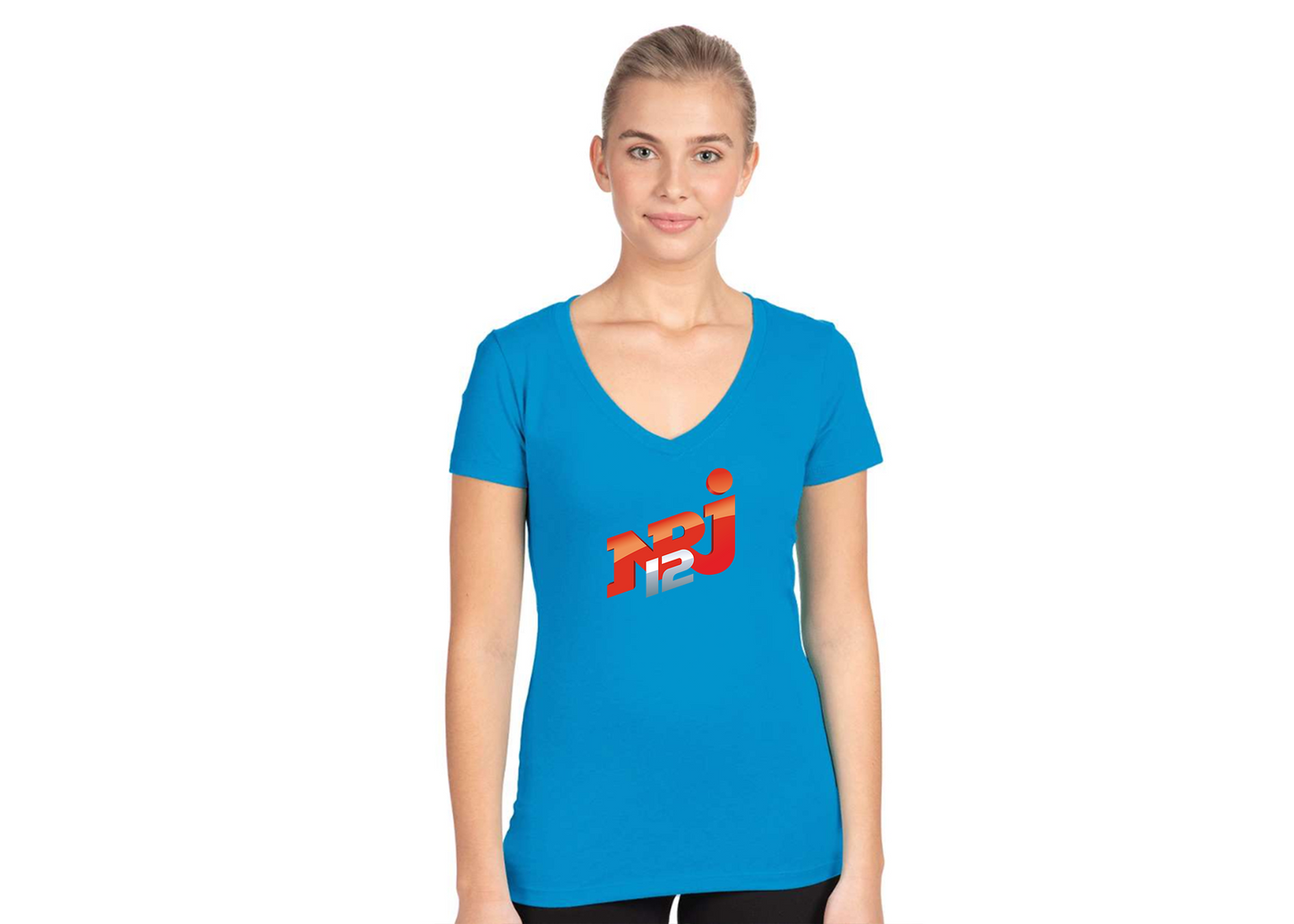 Women's  NRJ 12 Logo Next Level V-Neck T-Shirt