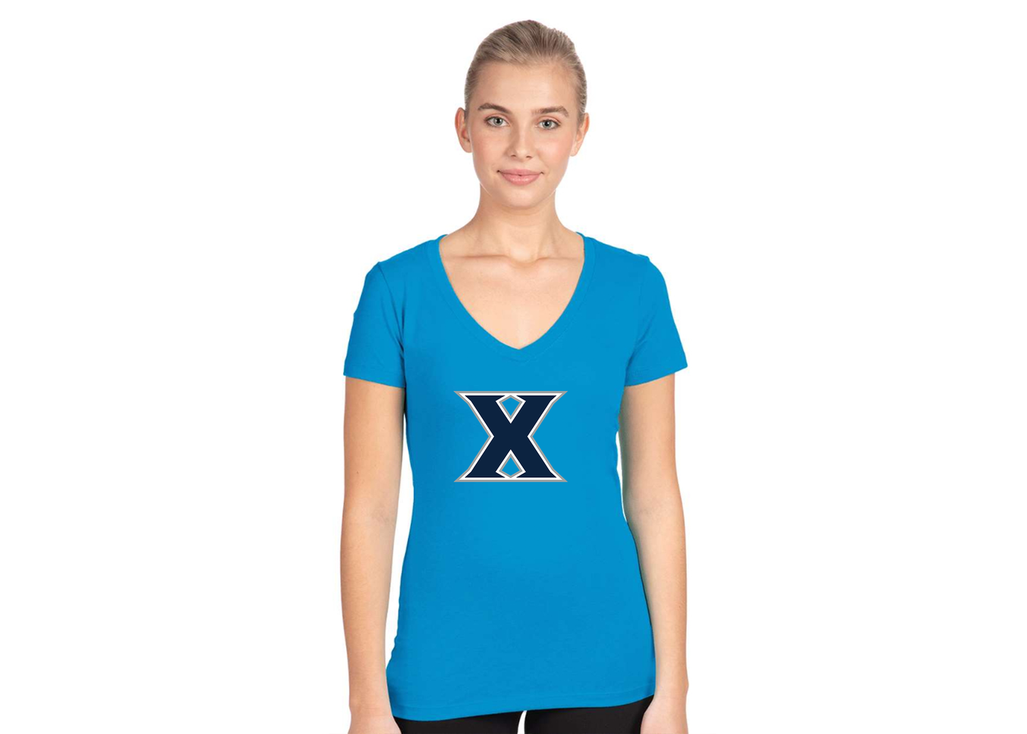 Women's Xavier Musketeers Next Level V-Neck T-Shirt