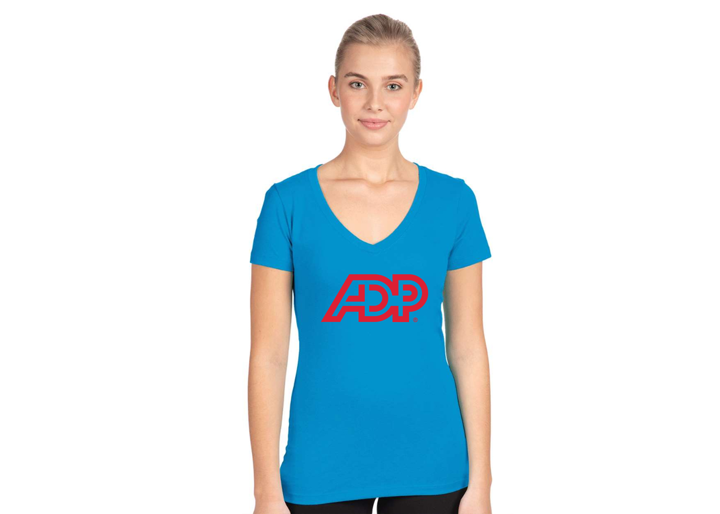 Women's ADP Logo  Next Level V-Neck T-Shirt