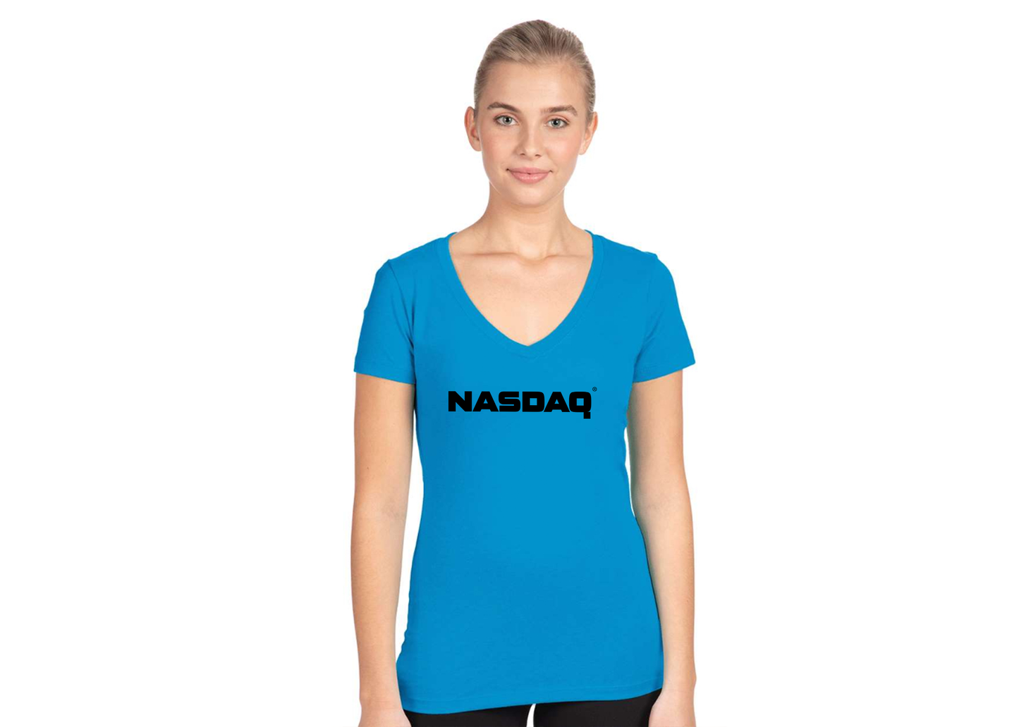 Women's Nasdaq Logo Next Level V-Neck T-Shirt
