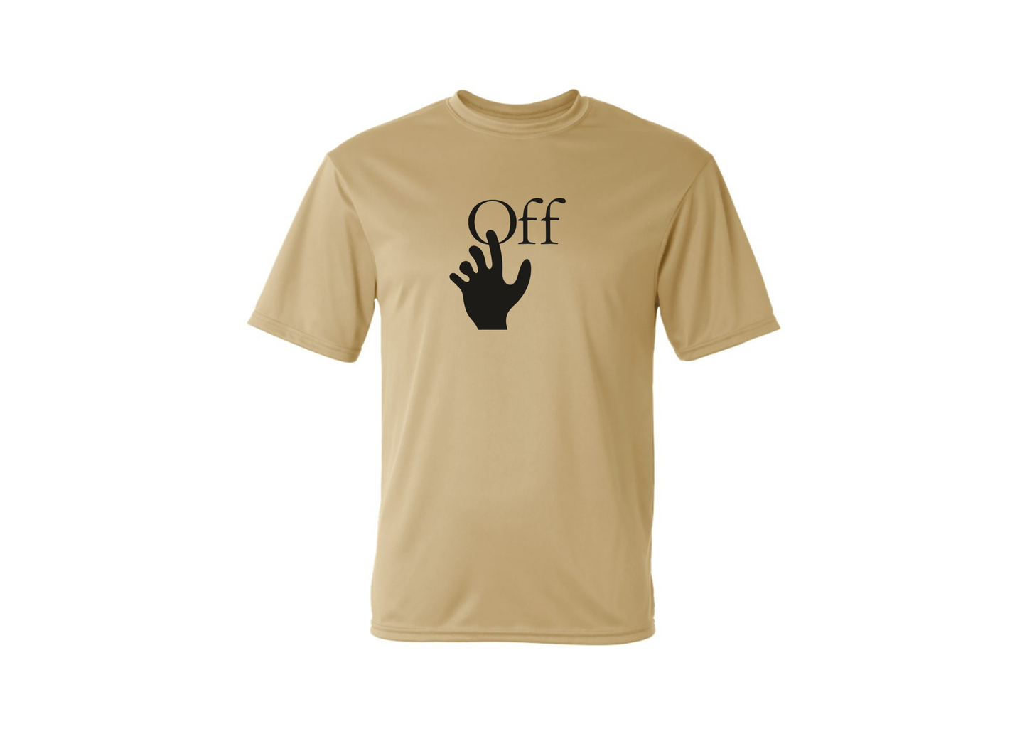 Men's Off-White Hand Polyester T-Shirt