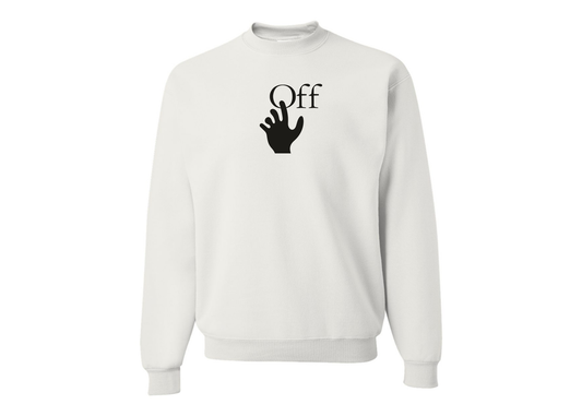 Men's Off-White Hand JERZEES NuBlend Crewneck Sweatshirt