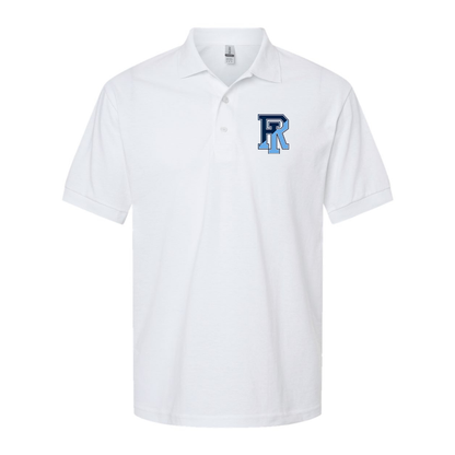Men's Rhode Island Rams Logo Gildan Dry Blend Jersey Polo