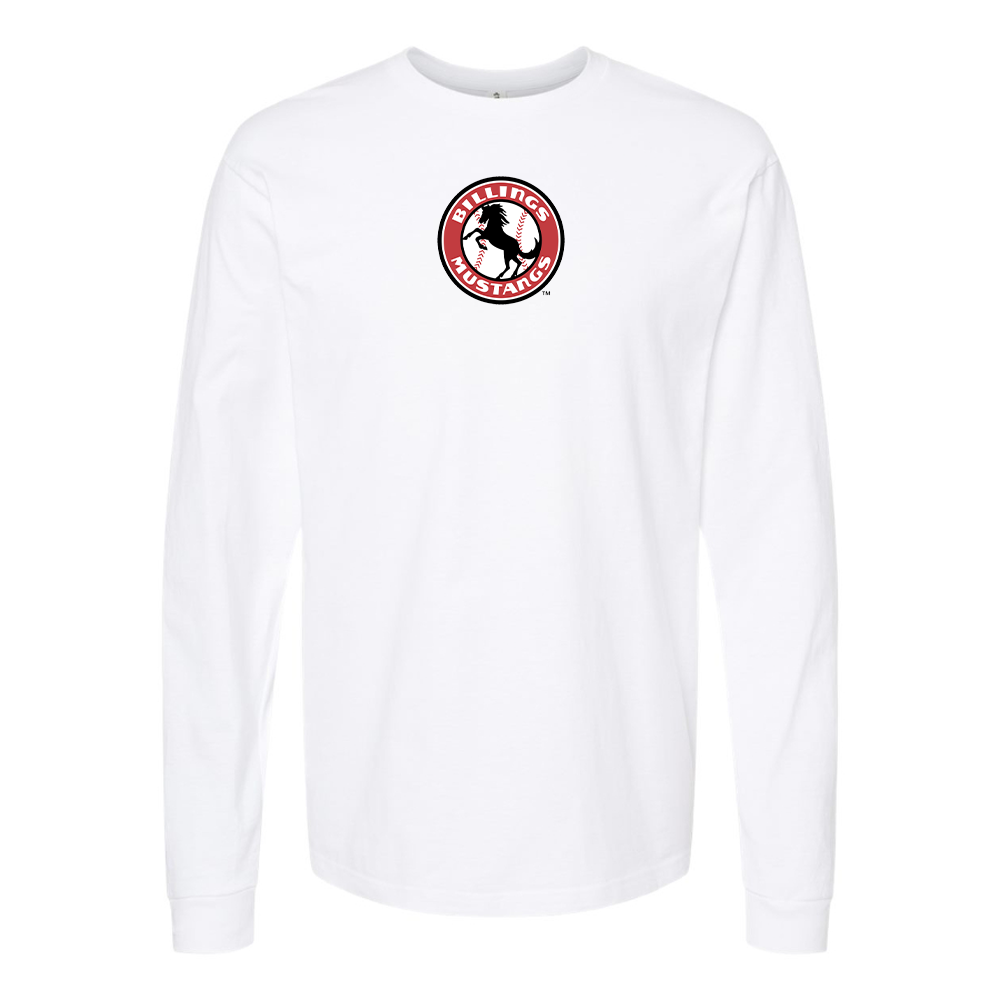 Youth Billings Mustangs Logo Cotton Long Sleeve T-Shirt