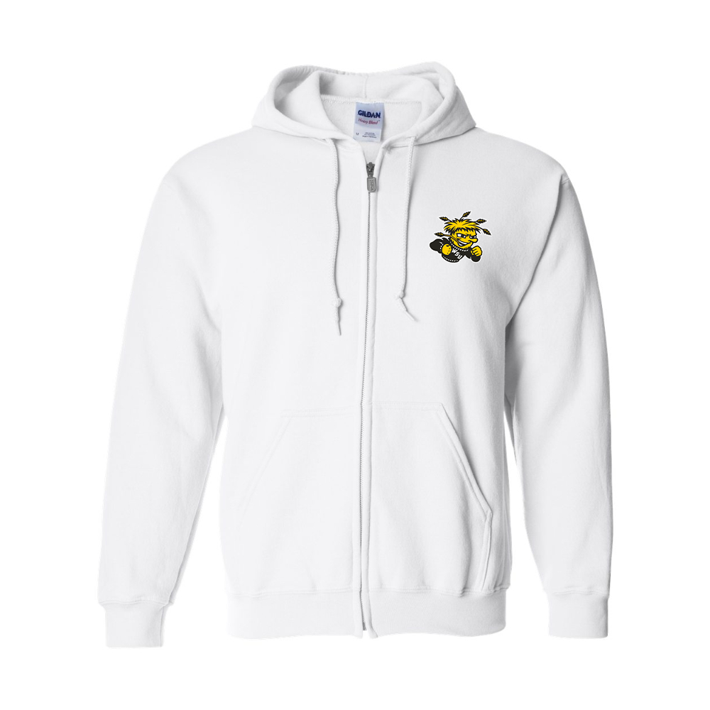 Men's Wichita State Shockers Gildan  Heavy Blend Full Zip Hooded Sweatshirt