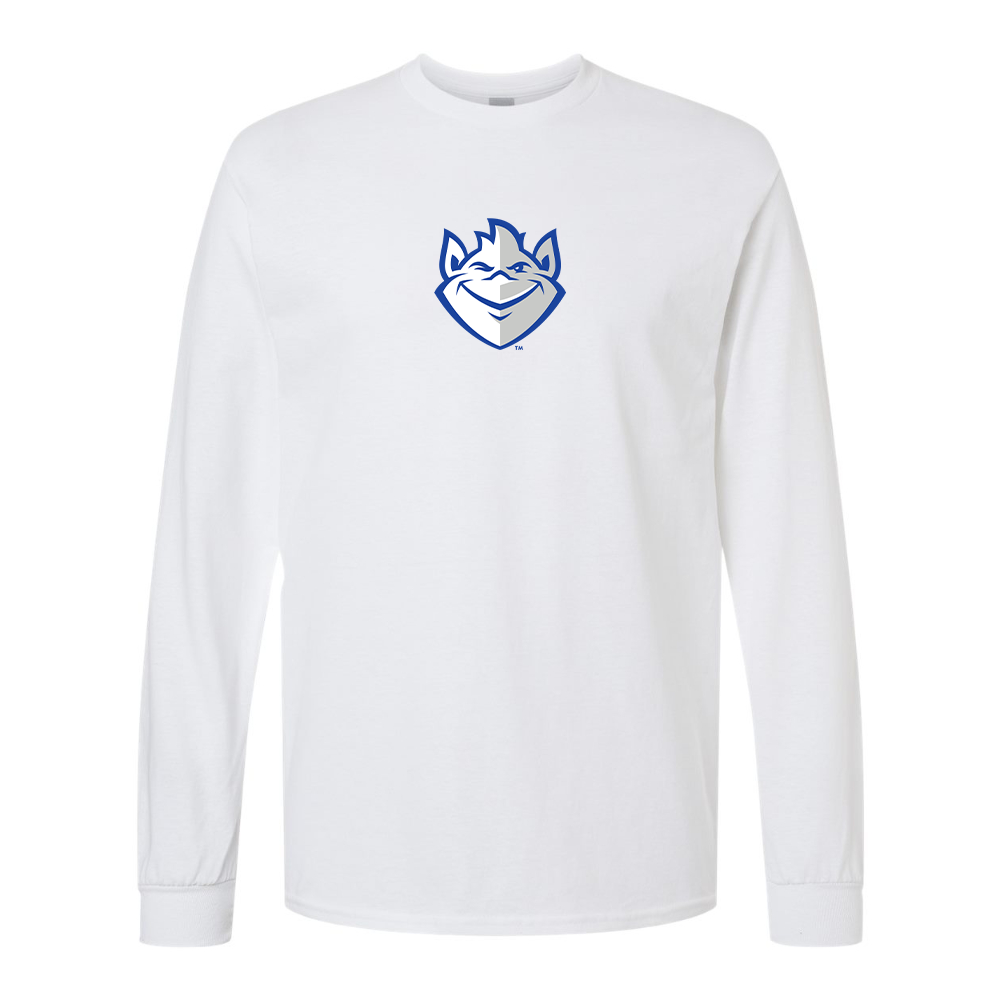 Men's Saint Louis Billikens Logo Gildan Heavy Cotton Long Sleeve T-Shirt