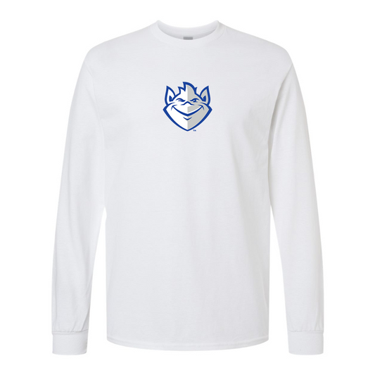 Men's Saint Louis Billikens Logo Gildan Heavy Cotton Long Sleeve T-Shirt
