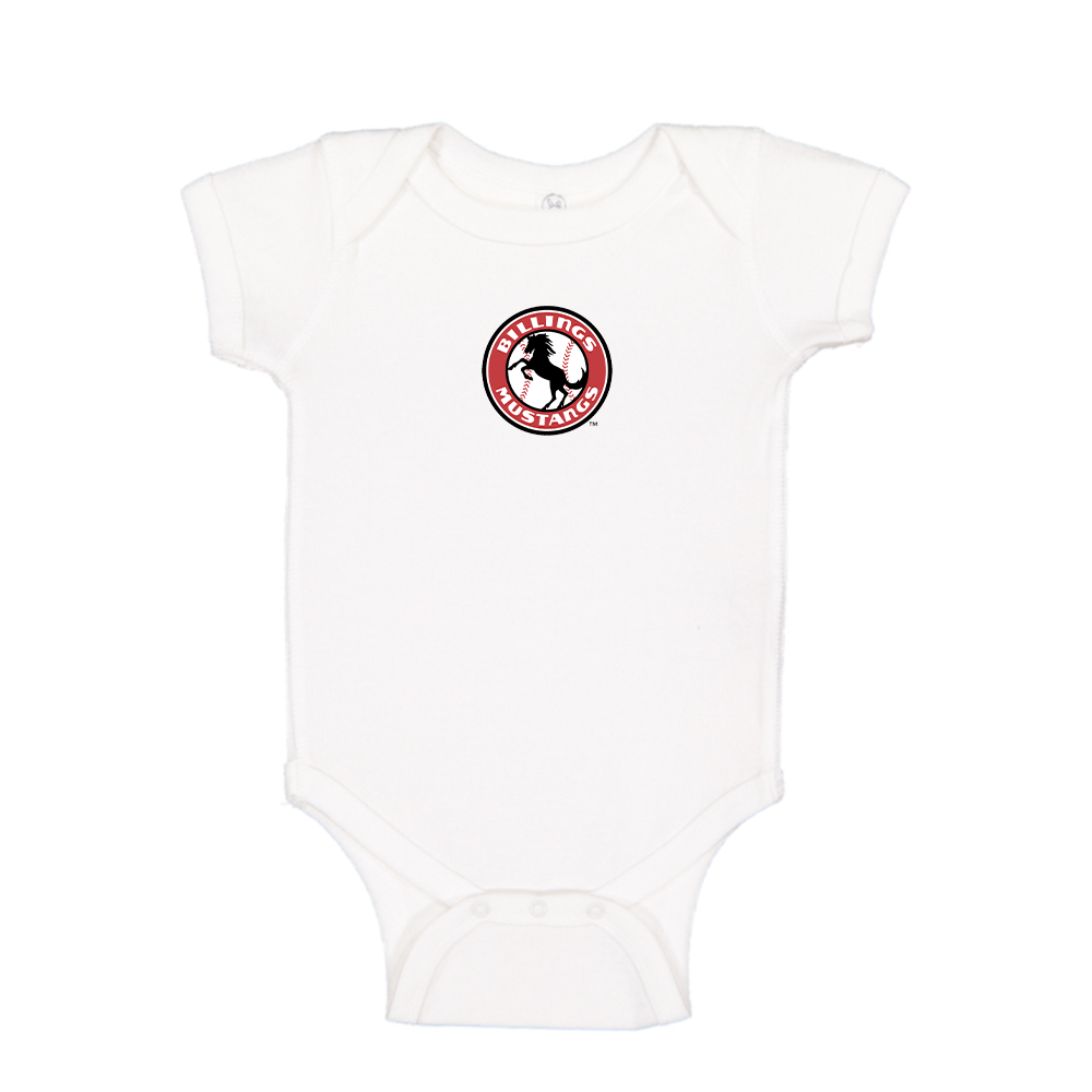 Billings Mustangs Logo Baby Romper Onesie