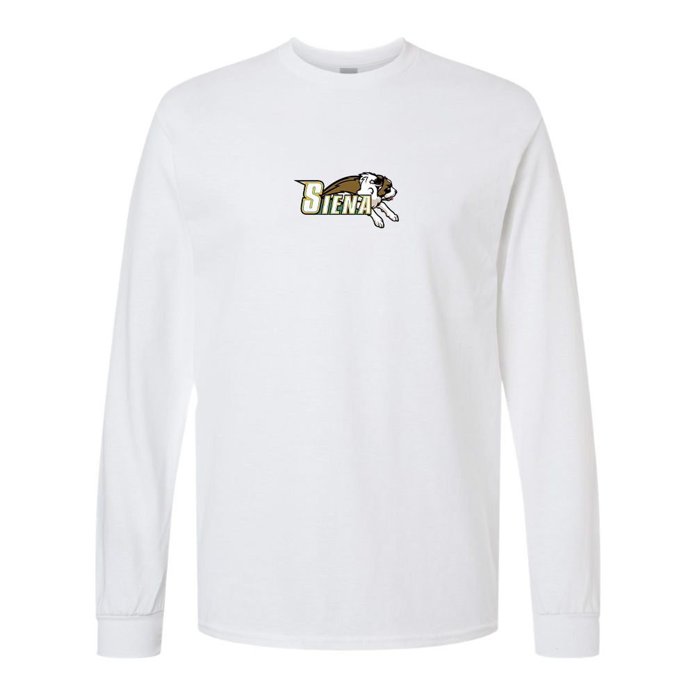 Men's Siena Saints Logo Gildan Heavy Cotton Long Sleeve T-Shirt