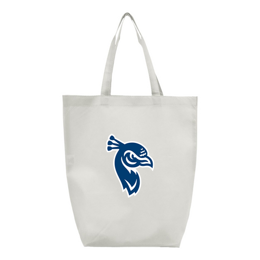 Saint Peters Peacocks Logo Q-Tees Non-Woven Gusset Bottom Tote