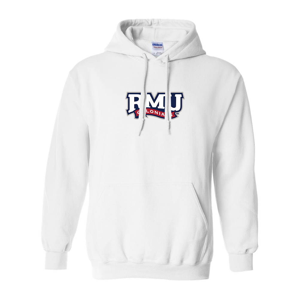 Men's Robert Morris Colonials Logo Gildan  Heavy Blend Hooded Sweatshirt
