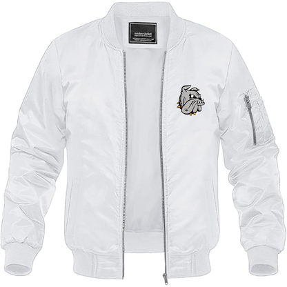Men's Minnesota Duluth Bulldogs Logo Lightweight Bomber Jacket Windbreaker Softshell Varsity Jacket Coat