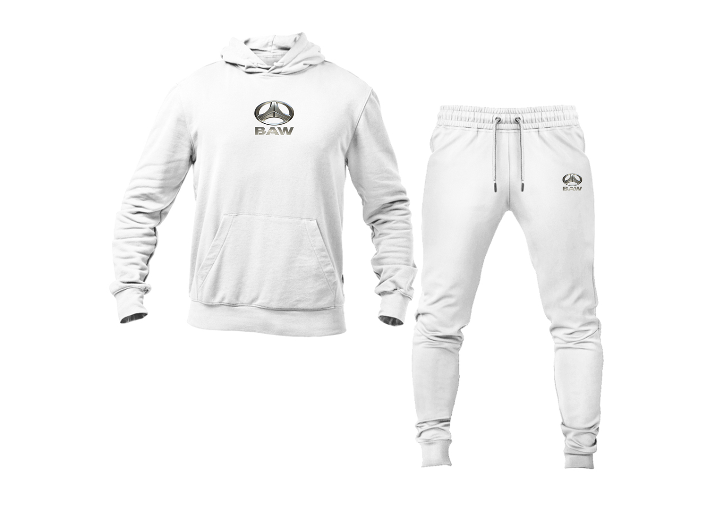 Men's Beijing Automobile Works Logo Hoodie Joggers Set